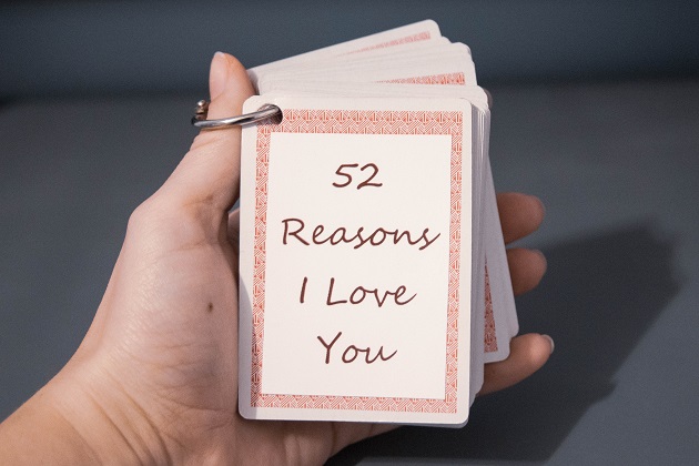 Valentine's Day gift DIY 52 Reasons I love you.